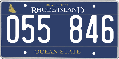 RI license plate 055846