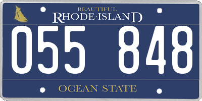 RI license plate 055848