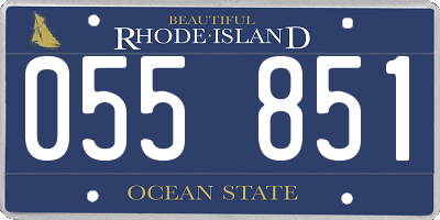 RI license plate 055851