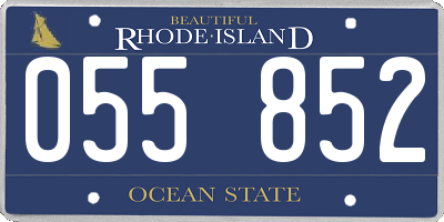 RI license plate 055852