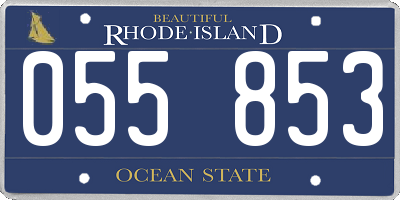 RI license plate 055853