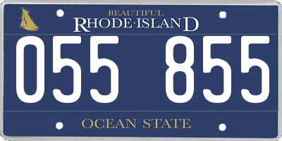 RI license plate 055855