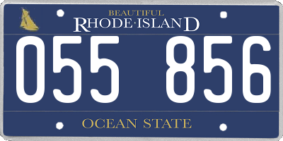 RI license plate 055856