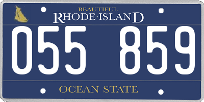 RI license plate 055859