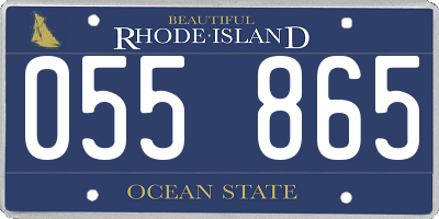 RI license plate 055865