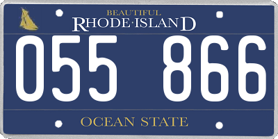 RI license plate 055866