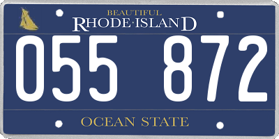 RI license plate 055872