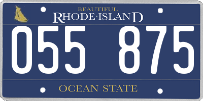 RI license plate 055875