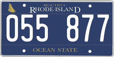 RI license plate 055877