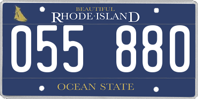 RI license plate 055880