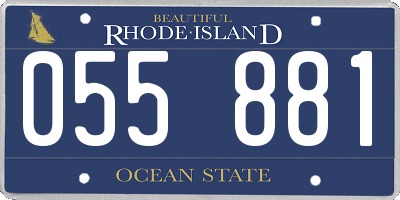 RI license plate 055881