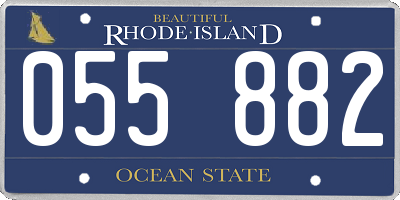 RI license plate 055882