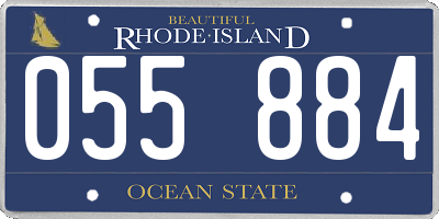 RI license plate 055884