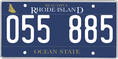 RI license plate 055885