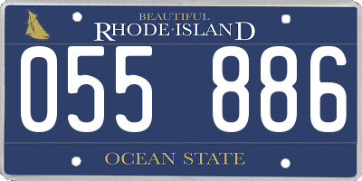 RI license plate 055886