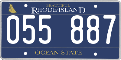 RI license plate 055887