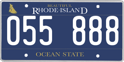 RI license plate 055888