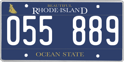 RI license plate 055889