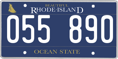 RI license plate 055890