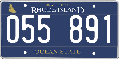 RI license plate 055891