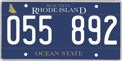 RI license plate 055892
