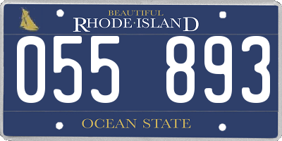 RI license plate 055893