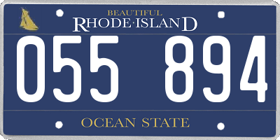 RI license plate 055894