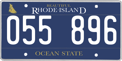 RI license plate 055896