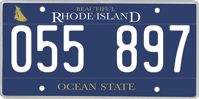 RI license plate 055897