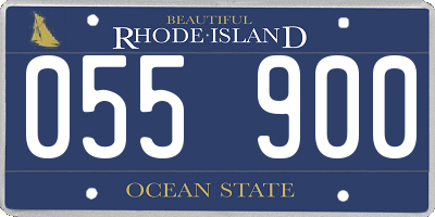 RI license plate 055900