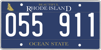 RI license plate 055911