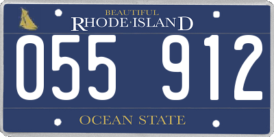 RI license plate 055912
