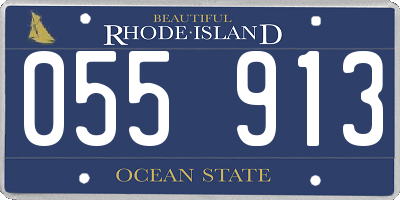RI license plate 055913
