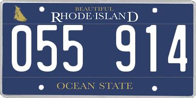 RI license plate 055914