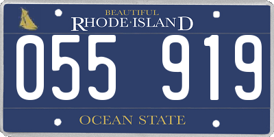 RI license plate 055919