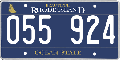 RI license plate 055924