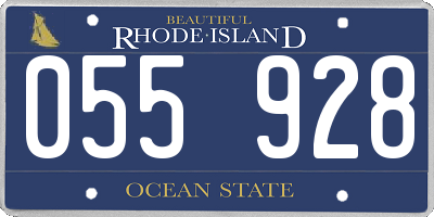 RI license plate 055928