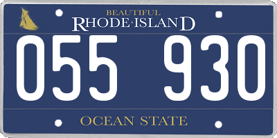RI license plate 055930