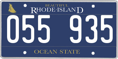 RI license plate 055935