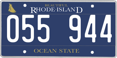 RI license plate 055944