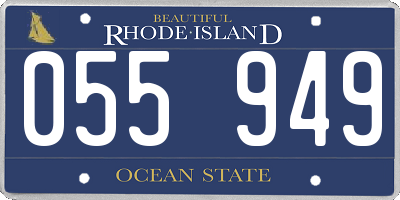 RI license plate 055949
