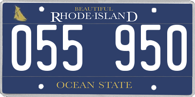 RI license plate 055950