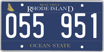 RI license plate 055951