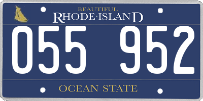 RI license plate 055952