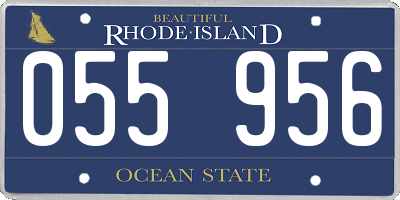 RI license plate 055956