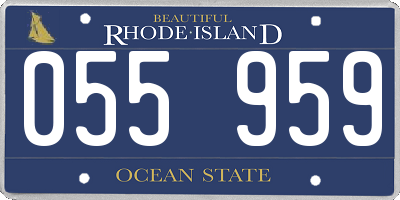RI license plate 055959