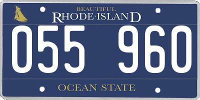 RI license plate 055960