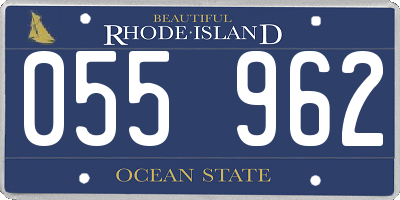 RI license plate 055962