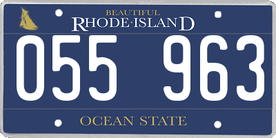 RI license plate 055963
