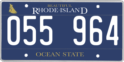 RI license plate 055964